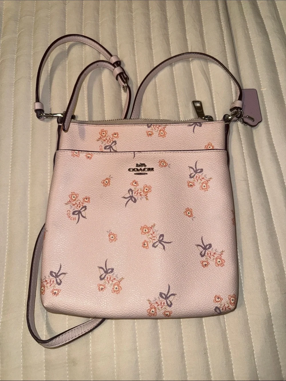Coach Light Pink Floral Crossbody Bag